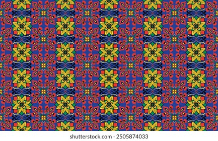 African ethnic native pattern.Traditional kente,ankara,kitenge,chitenge,capulana african wax print fabric pattern.Seamless vector motif pattern.For fabric,clothing,blanket,carpet,woven,wrap,decoration