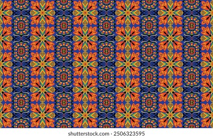 African ethnic native pattern.Traditional kente,ankara,kitenge,chitenge,capulana african wax print fabric pattern.Seamless vector motif pattern.For fabric,clothing,blanket,carpet,woven,wrap,decoration