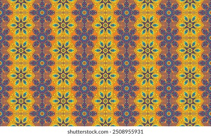African ethnic native pattern.Traditional kente,ankara,kitenge,chitenge,capulana african wax print fabric pattern.Seamless vector motif pattern.For fabric,clothing,blanket,carpet,woven,wrap,decoration
