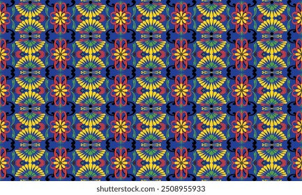 African ethnic native pattern.Traditional kente,ankara,kitenge,chitenge,capulana african wax print fabric pattern.Seamless vector motif pattern.For fabric,clothing,blanket,carpet,woven,wrap,decoration