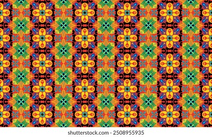 African ethnic native pattern.Traditional kente,ankara,kitenge,chitenge,capulana african wax print fabric pattern.Seamless vector motif pattern.For fabric,clothing,blanket,carpet,woven,wrap,decoration