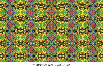 African ethnic native pattern.Traditional kente,ankara,kitenge,chitenge,capulana african wax print fabric pattern.Seamless vector motif pattern.For fabric,clothing,blanket,carpet,woven,wrap,decoration