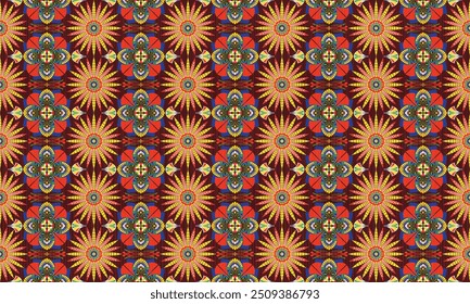 African ethnic native pattern.Traditional kente,ankara,kitenge,chitenge,capulana african wax print fabric pattern.Seamless vector motif pattern.For fabric,clothing,blanket,carpet,woven,wrap,decoration