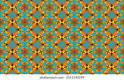 African ethnic native pattern.Traditional kente,ankara,kitenge,chitenge,capulana african wax print fabric pattern.Seamless vector motif pattern.For fabric,clothing,blanket,carpet,woven,wrap,decoration
