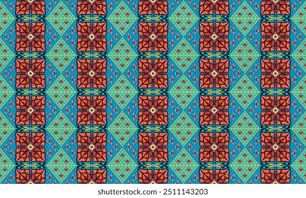 African ethnic native pattern.Traditional kente,ankara,kitenge,chitenge,capulana african wax print fabric pattern.Seamless vector motif pattern.For fabric,clothing,blanket,carpet,woven,wrap,decoration
