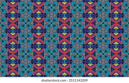 African ethnic native pattern.Traditional kente,ankara,kitenge,chitenge,capulana african wax print fabric pattern.Seamless vector motif pattern.For fabric,clothing,blanket,carpet,woven,wrap,decoration