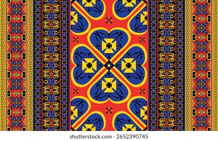 Padrão nativo étnico africano.Tradicional kente,ankara,kitenge,chitenge,capulana african wax print fabric pattern.Abstract vetor motif pattern.For tecido,roupas,cobertor,tapete,tecido,envoltório,decoração