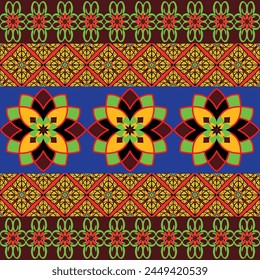 African ethnic native seamless pattern.Traditional kente,ankara,kitenge,chitenge,capulana african wax print fabric.Abstract vector motif pattern.For fabric,clothing,blanket,carpet,woven,wrap,decorate.