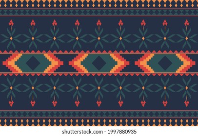 African Ethnic Pattern. Colourful American pattern. Seamless Illusion Vector