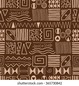 African Ethnic Pattern - Indigenous Art Background. Africa Style Design.