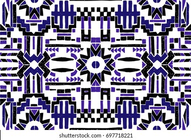 African ethnic print. The Aztec pattern. Oriental lace tape. Indian jewel. Embroidery on fabric. Asian ornament. Tribal art. Japanese, Oriental pattern. The decoration of clothes. 
