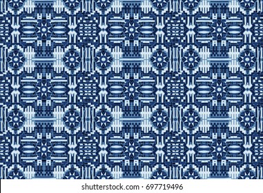 African ethnic print. The Aztec pattern. Oriental lace tape. Indian jewel. Embroidery on fabric. Asian ornament. Tribal art. Japanese, Oriental pattern. The decoration of clothes. 