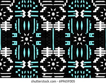 African ethnic print. The Aztec pattern. Oriental lace tape. Indian jewel. Embroidery on fabric. Asian ornament. Tribal art. Japanese, Oriental pattern. The decoration of clothes.