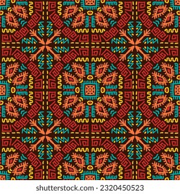 African ethnic seamless pattern abstract. African geometric pattern on geometric square