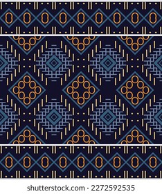 bordado de patrones interminables de la etnia africana. El Ikat estriba el diseño oriental étnico geométrico tribal africano para el fondo. Frontera folclórica, india, escandinava, gitana, saree Borneo Fabric