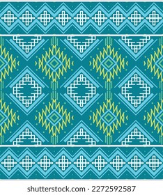 African Ethnic seamless pattern embroidery. Ikat stripe tribal Africa Geometric Traditional ethnic oriental design for the background. Folk, Indian, Scandinavian, Gypsy, saree Borneo Fabric border
