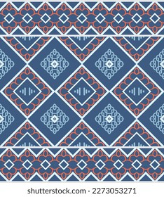 African Ethnic seamless pattern embroidery background. geometric ethnic oriental pattern traditional. Ethnic Aztec style abstract vector illustration. design for print texture,fabric,saree,sari,carpet