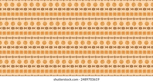 Patrón sin fisuras étnico africano. Textura de fondo geométrica tribal. Estampado de adorno dibujado a mano. Ilustración vectorial. Fondo de geometría abstracta de moda decorativa. Estilo retro