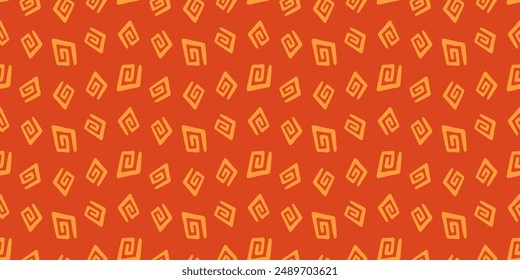 African ethnic seamless pattern. Tribal geometric background texture. Hand drawn ornament print. Vector illustration. Decorative fashionable abstract geometry backdrop. Retro style