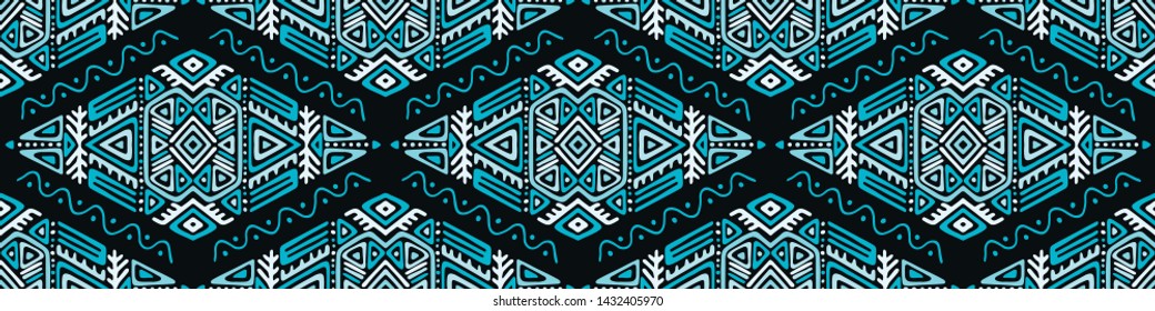 African Ethnic Style Vector Seamless Pattern