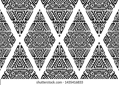 African Ethnic Style Vector Seamless Pattern