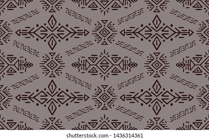 African Ethnic Style Vector Seamless Pattern