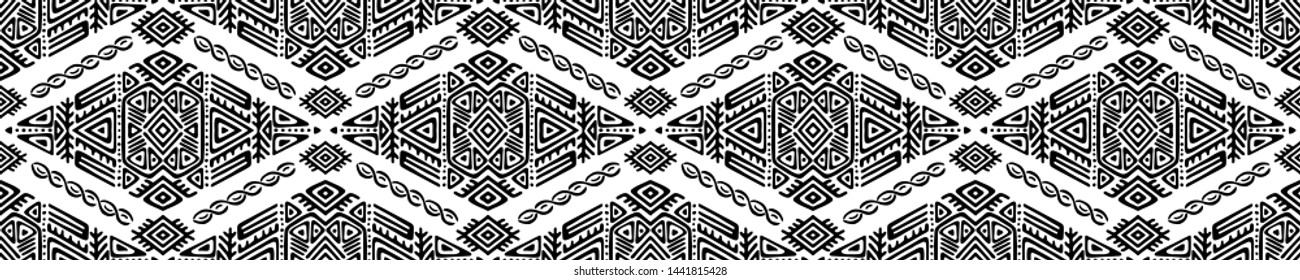 African Ethnic Style Vector Seamless Pattern