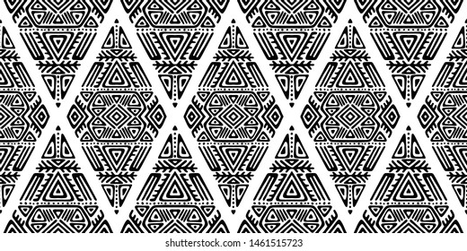 African Ethnic Style Vector Seamless Pattern
