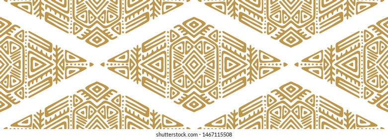 African Ethnic Style Vector Seamless Pattern