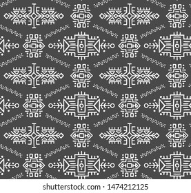 African Ethnic Style Vector Seamless Pattern