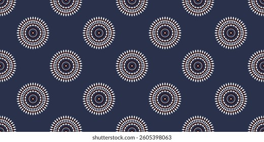 .African ethnic traditional native pattern. Seamless pattern beautiful Kitenge, chitenge, wax, and Ankara style. Design for carpet, wallpaper, clothing, wrapping, fabric, cover, dress. Vector.