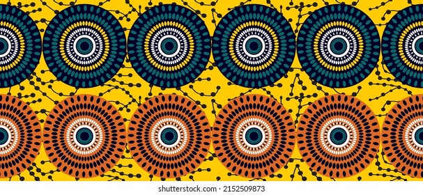 African ethnic traditional pattern . seamless beautiful Kitenge, chitenge, dutch wax style. fashion design in colorful. Geometric abstract motif. commonly known as Ankara prints, African wax prints.