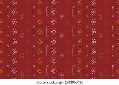 African ethnic traditional pattern. Seamless beautiful Kitenge, chitenge, dutch wax style. fashion design in colorful. Geometric abstract motif. Vector illustration