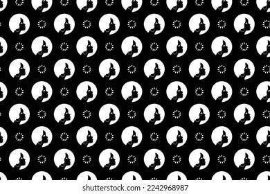 African ethnic traditional pattern. seamless beautiful Kitenge, chitenge, dutch wax style. fashion design in monochrome. Geometric abstract motif. commonly known as kenya prints, African wax prints.