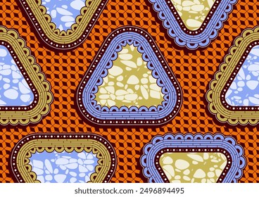 Patrón inconsútil africano del triángulo étnico, arte tribal textil abstracto, fondo tradicional de la textura, arte de la tela de la moda para la ropa de la impresión de la pantalla