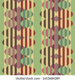 African Ethnic Tribal Interlocking Waves Pattern Design