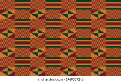 african Fabric pattern. Kente Fabric. Ghana fabric. traditional pattern vector image