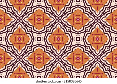 African Fabric Prints Gemetric ethnic oriental Seamless pattern traditional Design for background,carpet,wallpaper,clothing,wrapping,batic,fabric,vector illustraion.embroidery style.