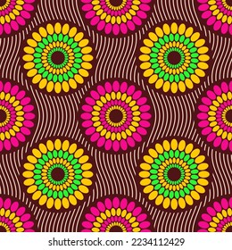 African Fabric Tribal Pattern Design Art seamless, ethnic 