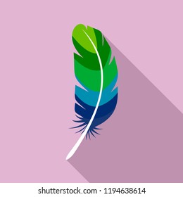 African feather icon. Flat illustration of african feather vector icon for web design