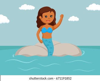 african female mermaid sit