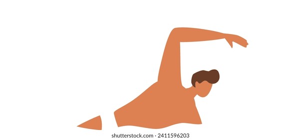 African female swimmer diving into water, sportive competition start. Dive, swimming race, athlete training concept vector illustration.