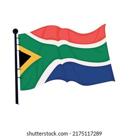 diseño de bandera africana sobre blanco