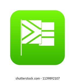 African flag icon green vector isolated on white background