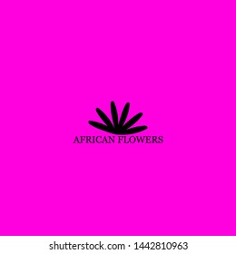 african flowers icon sign signifier vector