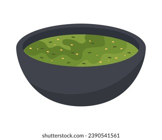 african food mulukhiyah illustration isolated