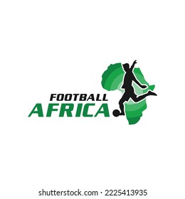 african football sport vector illustration logo design