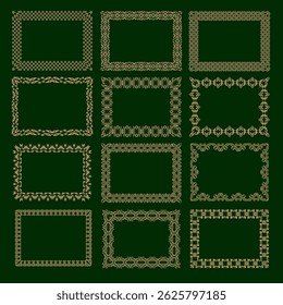 African geometric and abstract motifs pattern frame design