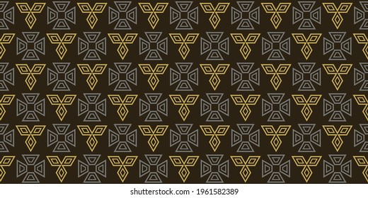 African geometric background. Wallpaper seamless pattern, texture. Geometric pattern. Vector graphics