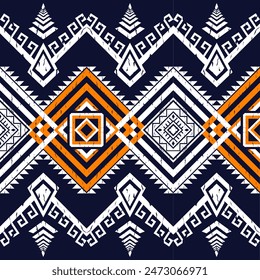 African geometric ethnic seamless pattern background and fabric